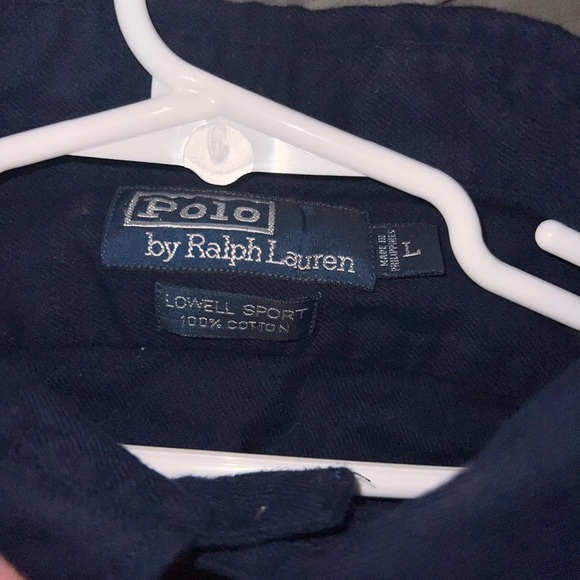 Polo Ralph Lauren Lowell Sport Soft Combed Cotton Button Up Shirt large blue - Picture 3 of 5